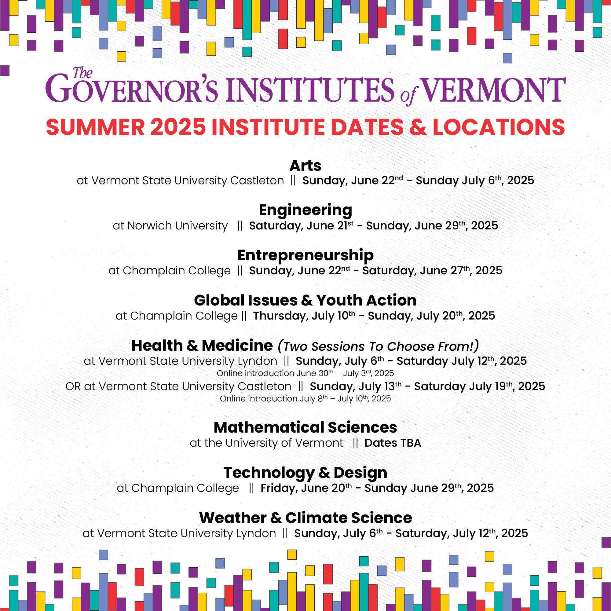 2025 GIV Institute Dates